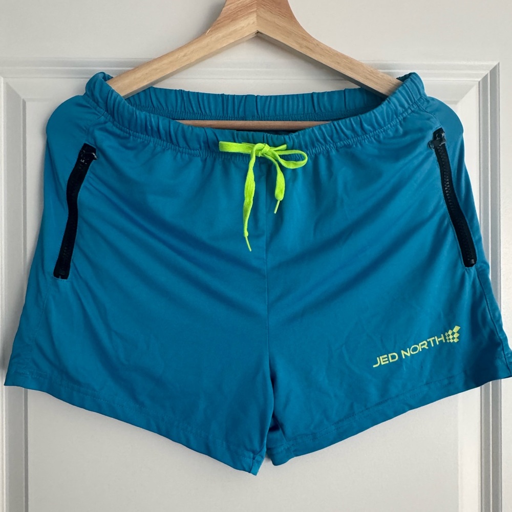 Jed North Teal Shorts with Neon Accents